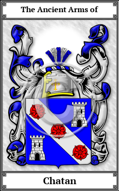 Chatan Family Crest Download (JPG) Book Plated - 600 DPI