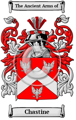 Chastine Family Crest/Coat of Arms