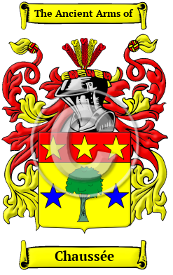 Chaussée Family Crest/Coat of Arms