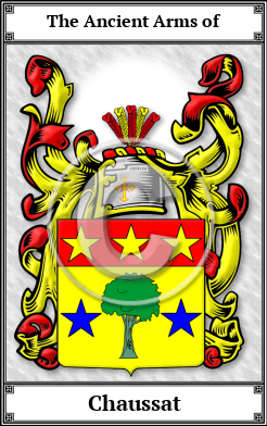 Chaussat Family Crest Download (JPG)  Book Plated - 150 DPI