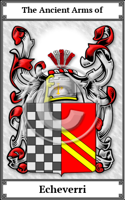 Echeverri Family Crest Download (JPG)  Book Plated - 150 DPI