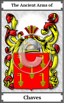 Chaves Family Crest Download (JPG)  Book Plated - 150 DPI