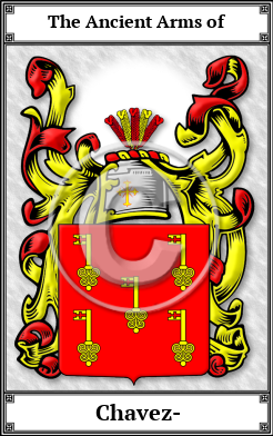 Chavez- Family Crest Download (JPG)  Book Plated - 150 DPI