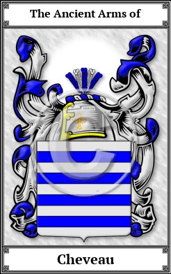Cheveau Family Crest Download (JPG)  Book Plated - 150 DPI