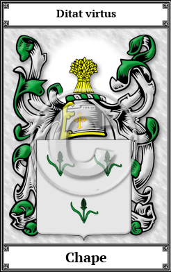 Chape Family Crest Download (JPG) Book Plated - 600 DPI