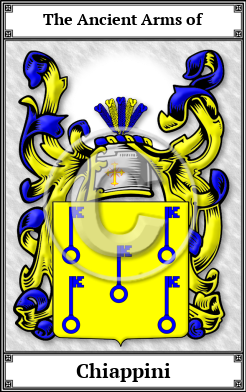 Chiappini Family Crest Download (JPG) Book Plated - 600 DPI
