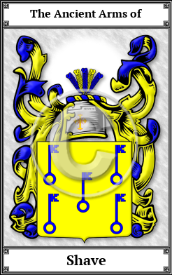 Shave Family Crest Download (JPG) Book Plated - 600 DPI