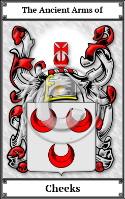 Cheeks Family Crest Download (JPG)  Book Plated - 150 DPI