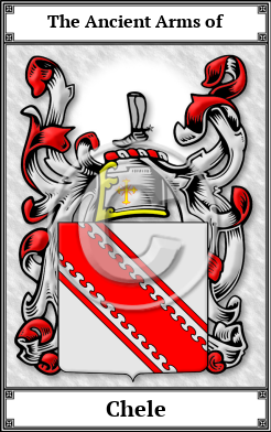 Chele Family Crest Download (JPG)  Book Plated - 150 DPI