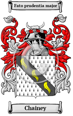 Chainey Family Crest/Coat of Arms