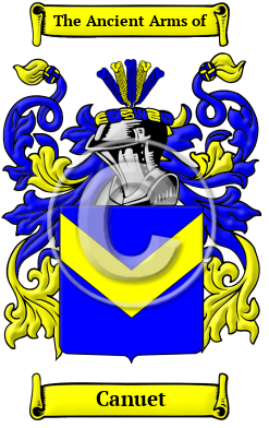 Canuet Family Crest/Coat of Arms