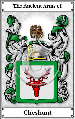 Cheshunt Family Crest Download (JPG)  Book Plated - 150 DPI