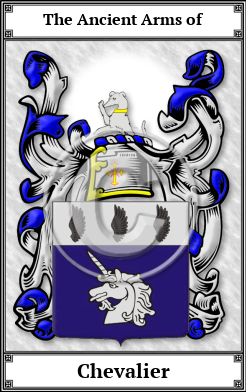 Chevalier Family Crest Download (JPG)  Book Plated - 150 DPI