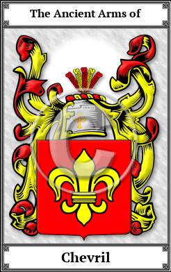 Chevril Family Crest Download (JPG)  Book Plated - 150 DPI