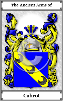 Cabrot Family Crest Download (JPG) Book Plated - 600 DPI