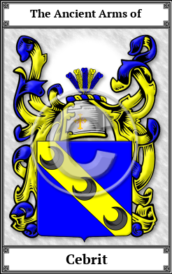 Cebrit Family Crest Download (JPG)  Book Plated - 150 DPI