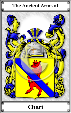 Chari Family Crest Download (JPG)  Book Plated - 150 DPI
