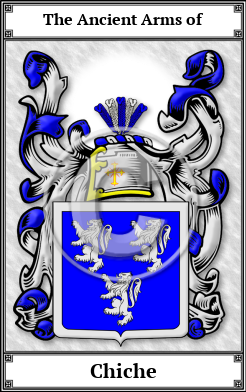 Chiche Family Crest Download (JPG)  Book Plated - 150 DPI