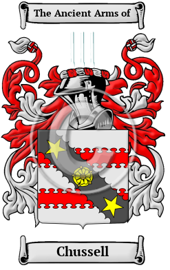 Chussell Family Crest/Coat of Arms