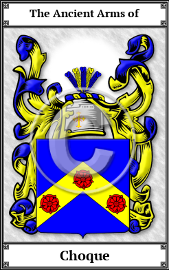 Choque Family Crest Download (JPG)  Book Plated - 150 DPI
