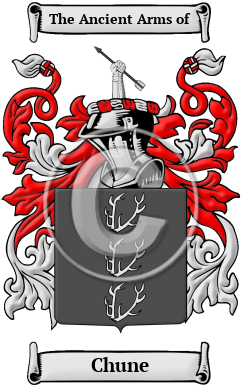 Chune Family Crest/Coat of Arms