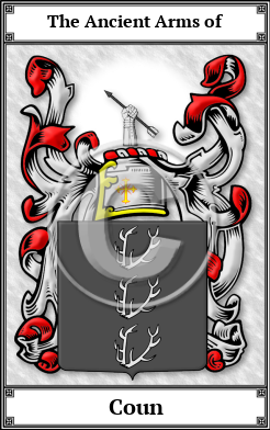 Coun Family Crest Download (JPG)  Book Plated - 150 DPI