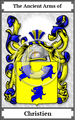 Christien Family Crest Download (JPG) Book Plated - 600 DPI