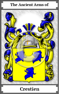 Crestien Family Crest Download (JPG) Book Plated - 600 DPI
