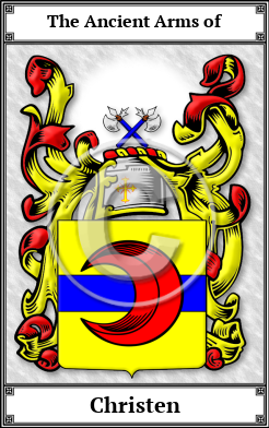 Christen Family Crest Download (JPG)  Book Plated - 150 DPI