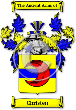 Christen Family Crest Download (jpg) Legacy Series - 150 DPI
