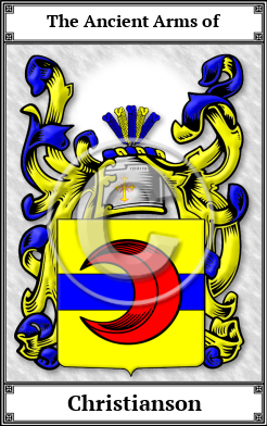 Christianson Family Crest Download (JPG)  Book Plated - 150 DPI