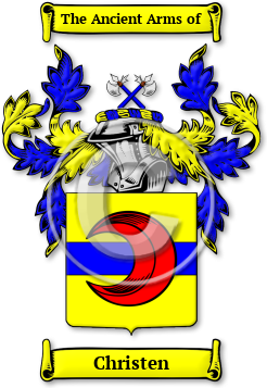 Christen Family Crest Download (jpg) Legacy Series - 150 DPI
