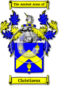 Christiaens Family Crest Download (jpg) Legacy Series - 150 DPI