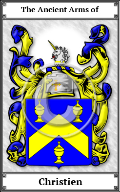 Christien Family Crest Download (JPG) Book Plated - 600 DPI