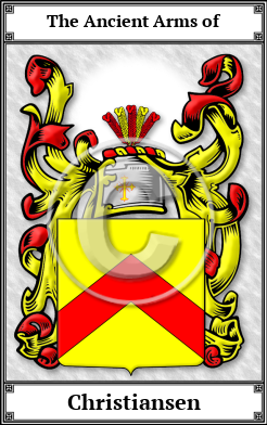 Christiansen Family Crest Download (JPG) Book Plated - 600 DPI