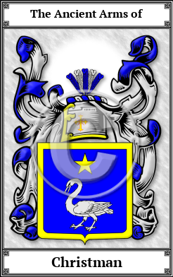 Christman Family Crest Download (JPG)  Book Plated - 150 DPI