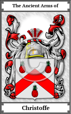 Christoffe Family Crest Download (JPG) Book Plated - 600 DPI