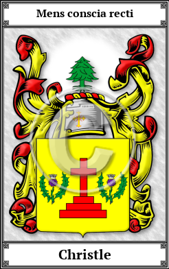 Christle Family Crest Download (JPG)  Book Plated - 150 DPI