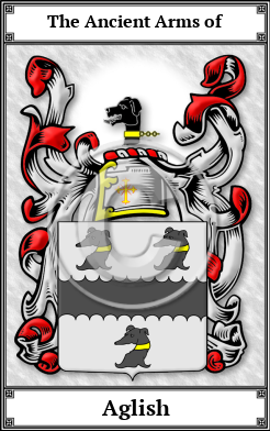 Aglish Family Crest Download (JPG) Book Plated - 600 DPI