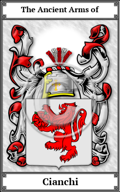 Cianchi Family Crest Download (JPG)  Book Plated - 150 DPI