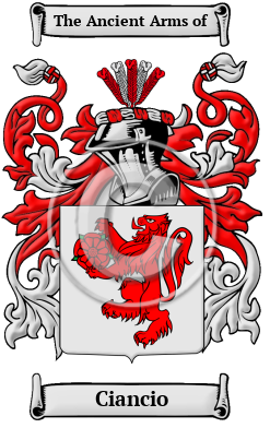 Ciancio Family Crest/Coat of Arms
