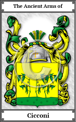 Cicconi Family Crest Download (JPG)  Book Plated - 150 DPI