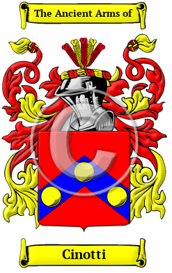 Cinotti Family Crest/Coat of Arms