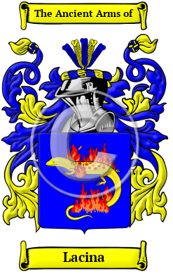 Lacina Family Crest/Coat of Arms