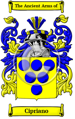 Cipriano Family Crest/Coat of Arms