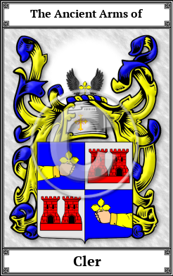 Cler Family Crest Download (JPG) Book Plated - 300 DPI