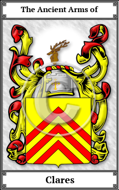 Clares Family Crest Download (JPG)  Book Plated - 150 DPI