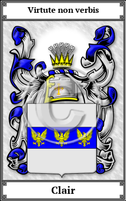 Clair Family Crest Download (JPG) Book Plated - 600 DPI