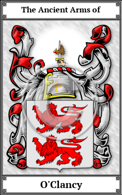 O'Clancy Family Crest Download (JPG)  Book Plated - 150 DPI