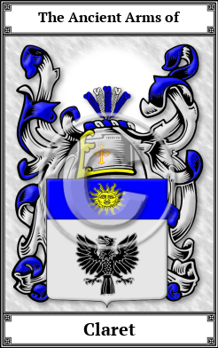 Claret Family Crest Download (JPG)  Book Plated - 150 DPI